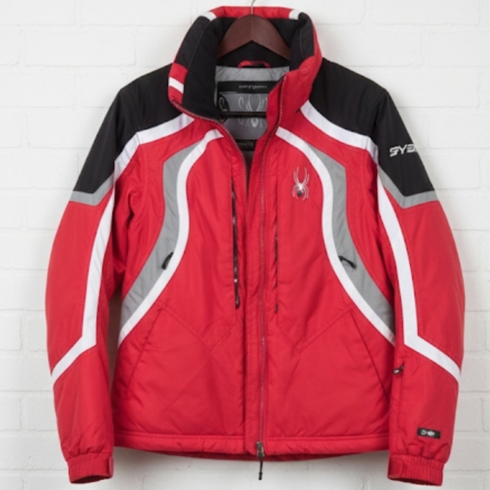 Spyder Red and Black Women's Ski Jacket Size 8